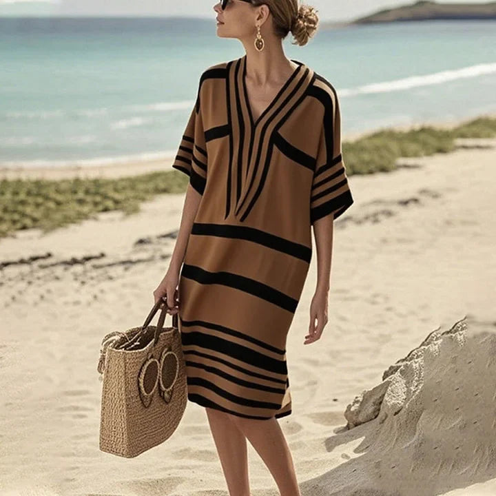 Allison™ | Striped Fluid Dress