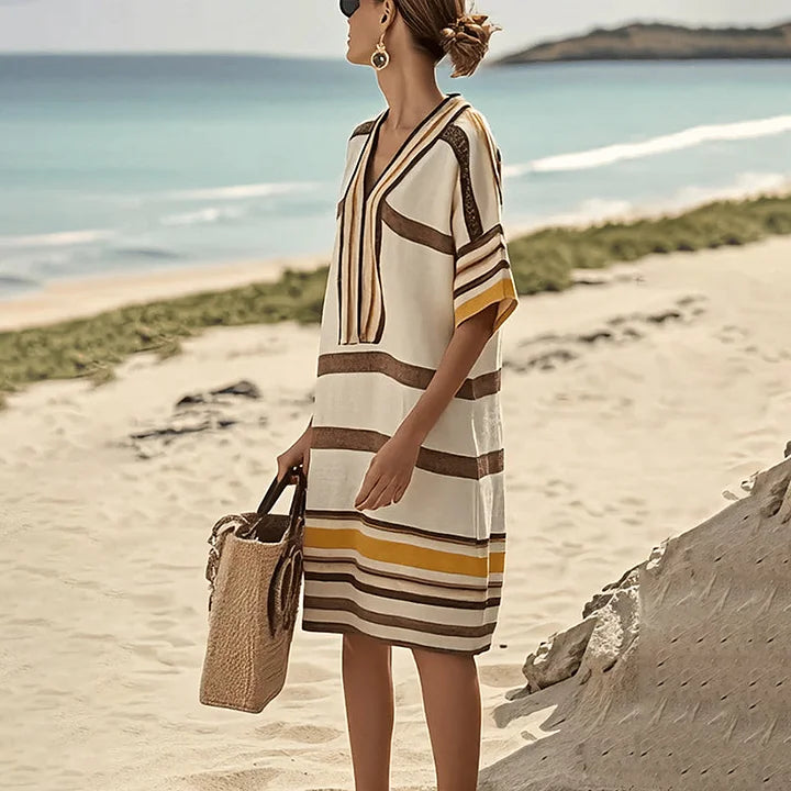 Allison™ | Striped Fluid Dress
