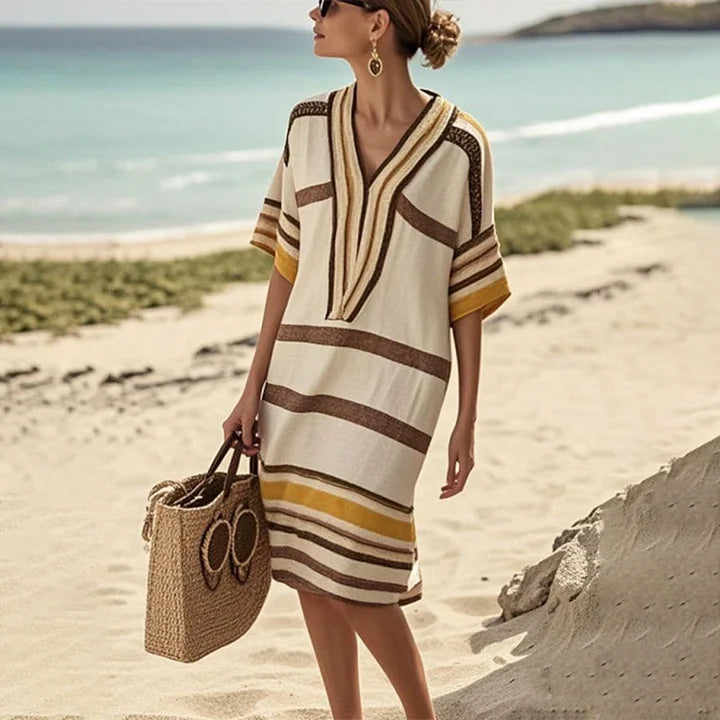 Allison™ | Striped Fluid Dress