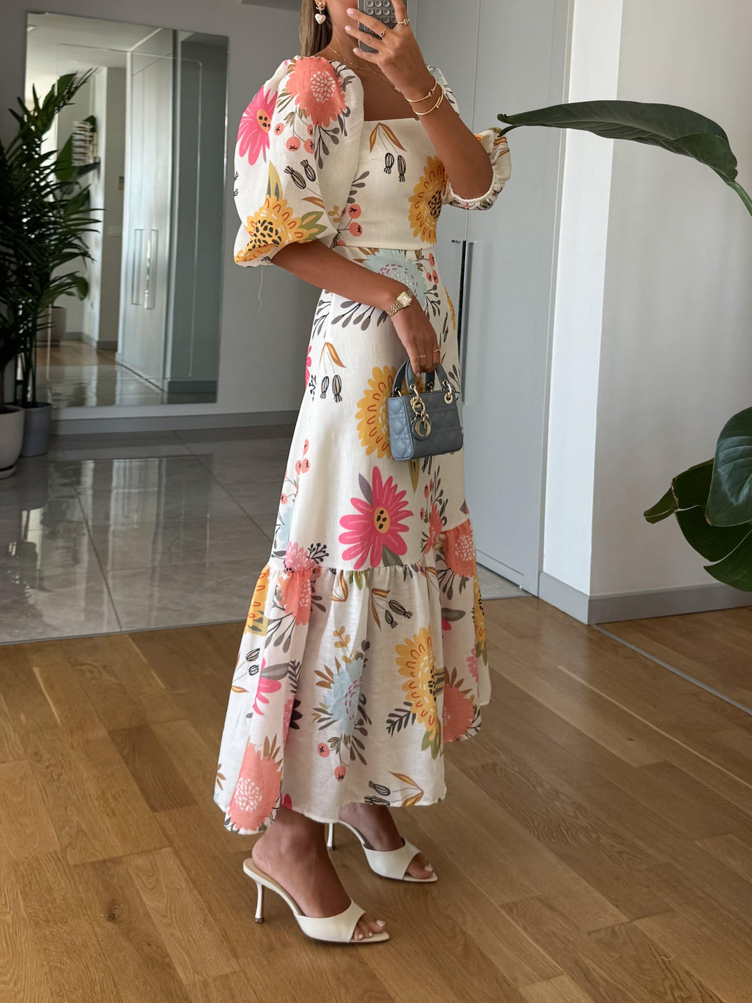 Lauriane™ | Floral Puff Dress