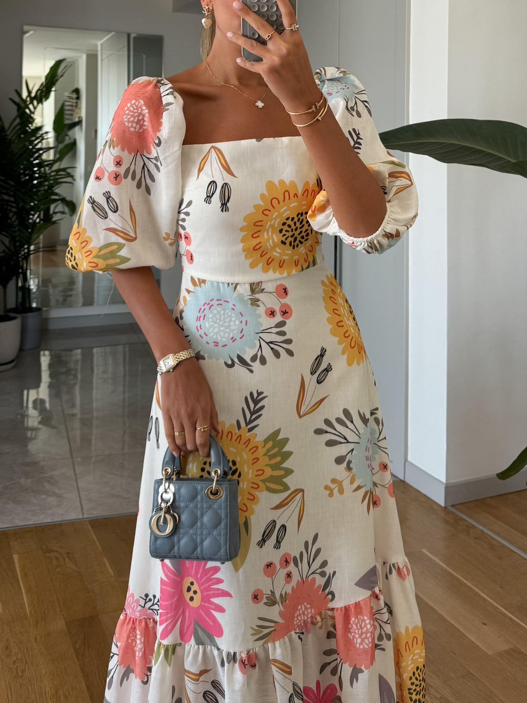 Lauriane™ | Floral Puff Dress