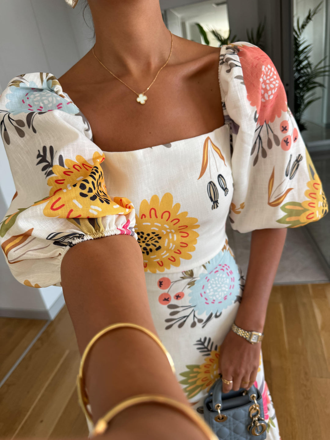 Lauriane™ | Floral Puff Dress