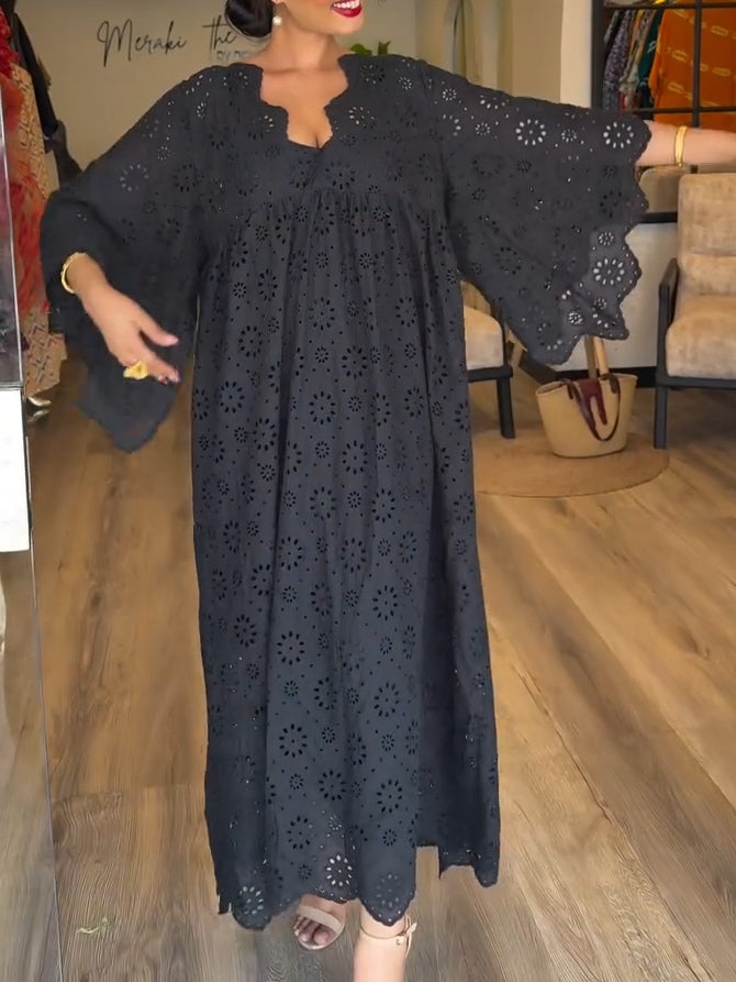 Sylvie™ | Black Lace Midi Dress