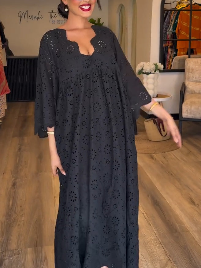 Sylvie™ | Black Lace Midi Dress