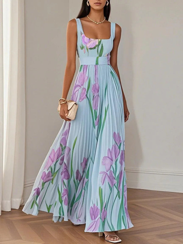 Liana™ | Pleated Chiffon Maxi Dress