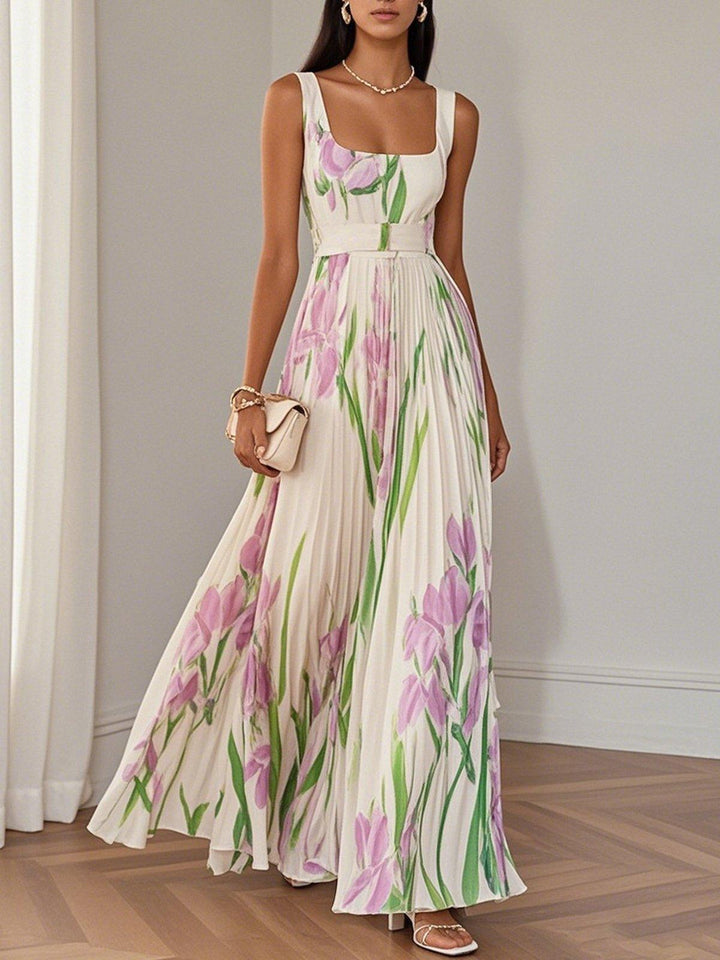 Liana™ | Pleated Chiffon Maxi Dress
