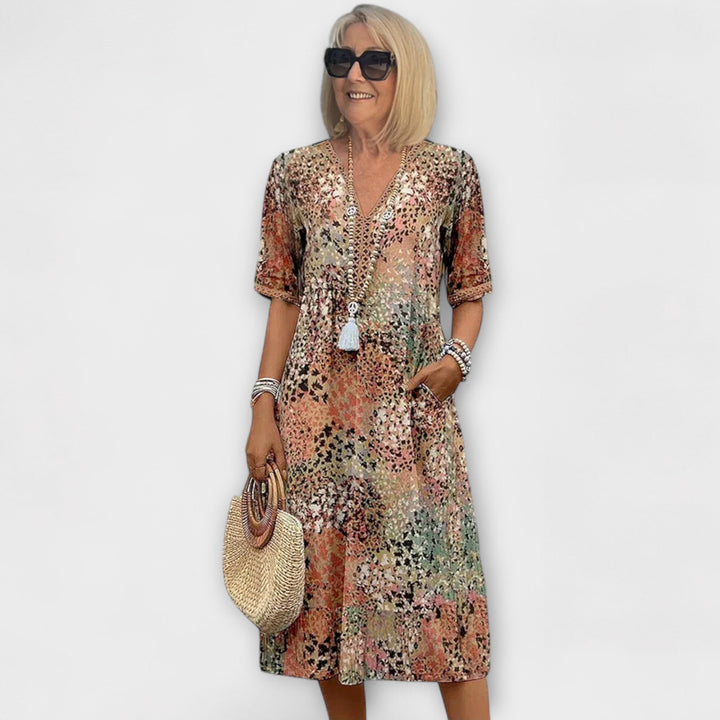 Elina – Relaxed Printed Midi Dress
