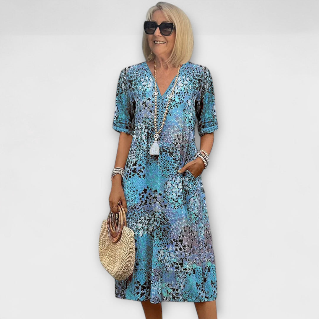 Elina – Relaxed Printed Midi Dress