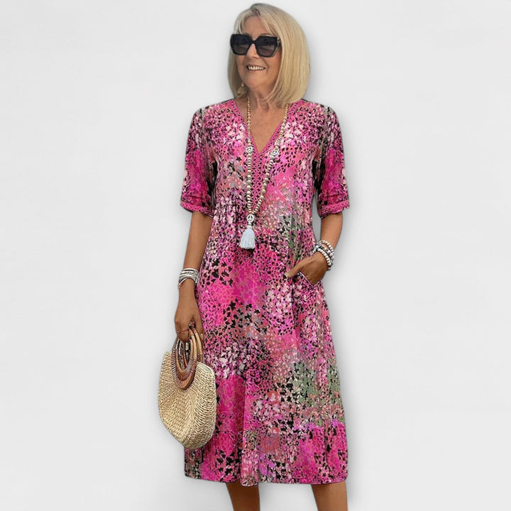 Elina – Relaxed Printed Midi Dress
