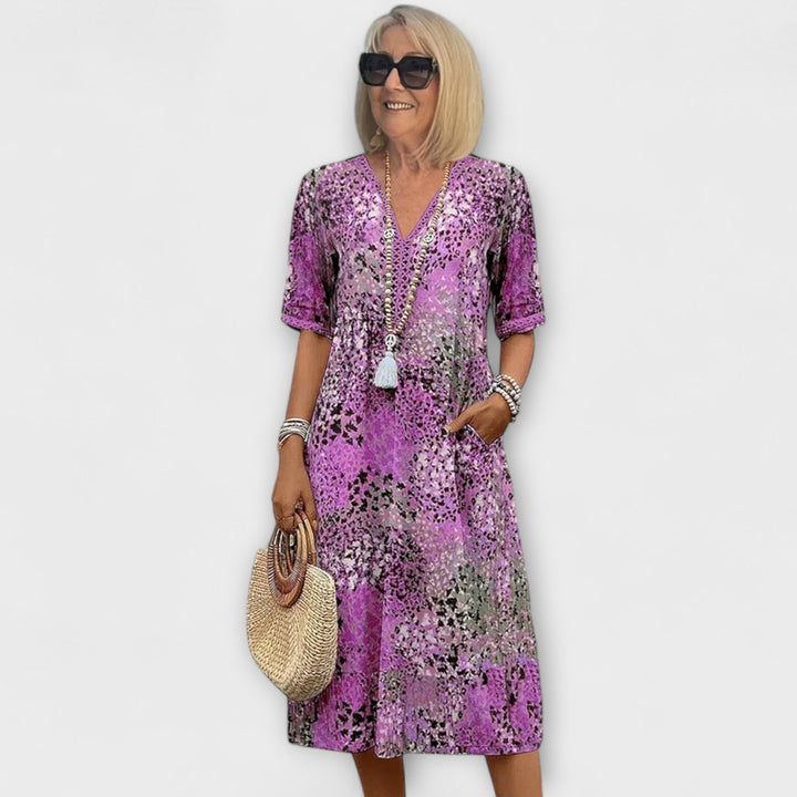 Elina – Relaxed Printed Midi Dress
