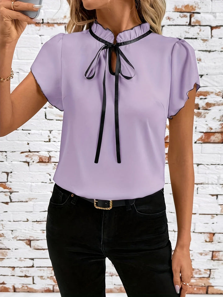 Dahlia™ | Elegant Short Sleeve Shirt