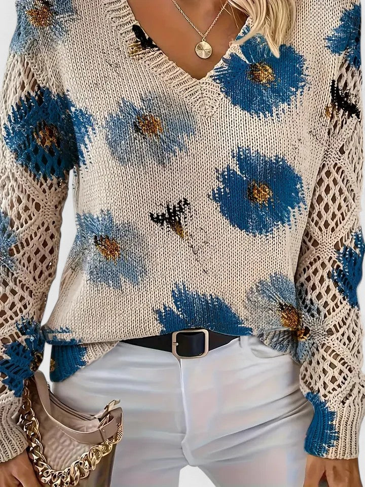 Thalia™ | Openwork Knit Top