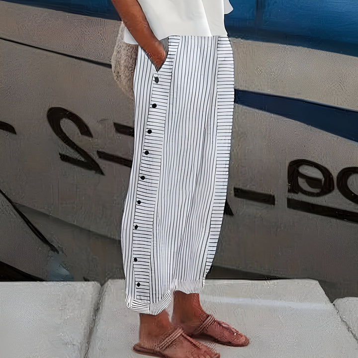 Sandrine™ | Linen Wide‑Leg Pants