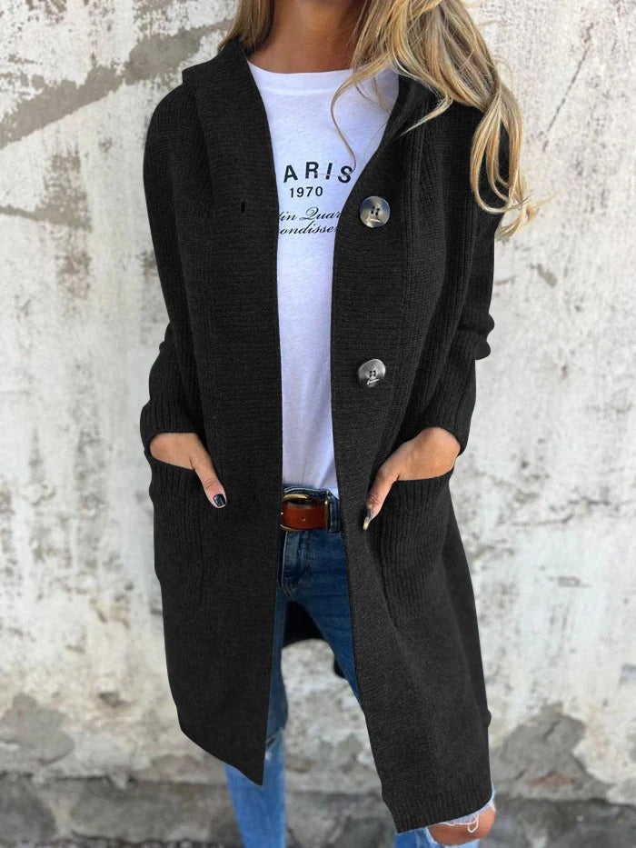 Claudine™ | Hooded Knit Cardigan
