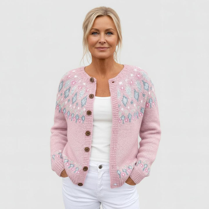 Elva™ | Loose-Knit Cardigan with Pattern